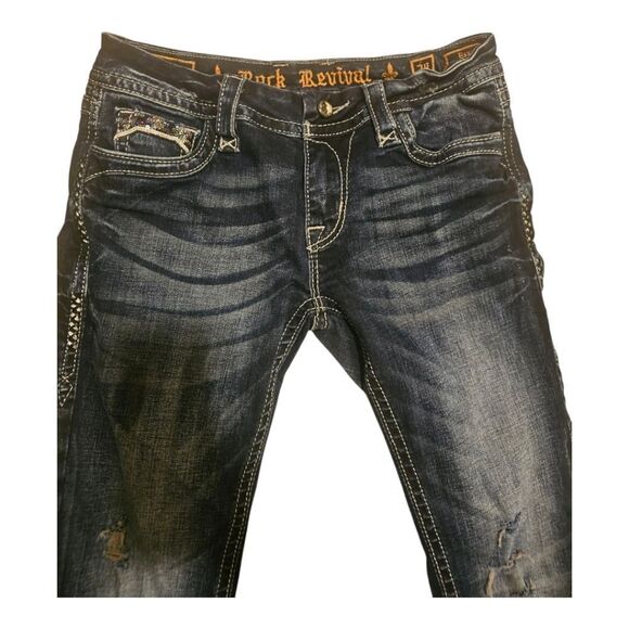 ROCK REVIVAL Essie Bootcut Jeans Sequin Bling - Size 28 - Picture 3 of 13